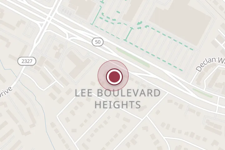 Street map around 6105 Arlington Blvd Ste D, Falls Church, with a pin at Tram Kim Le: Allstate Insurance