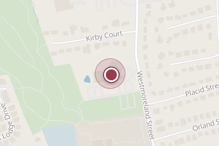 Street map around 2100 Westmoreland St, Falls Church, with a pin at Treasures Gift Shop at TRS