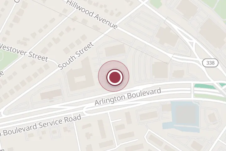 Street map around 6400 Arlington Blvd # 103, Falls Church, with a pin at Uptown Cafe