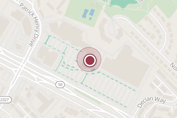 Street map around 6110 Arlington Blvd Ste E, Falls Church, with a pin at UrgentVet