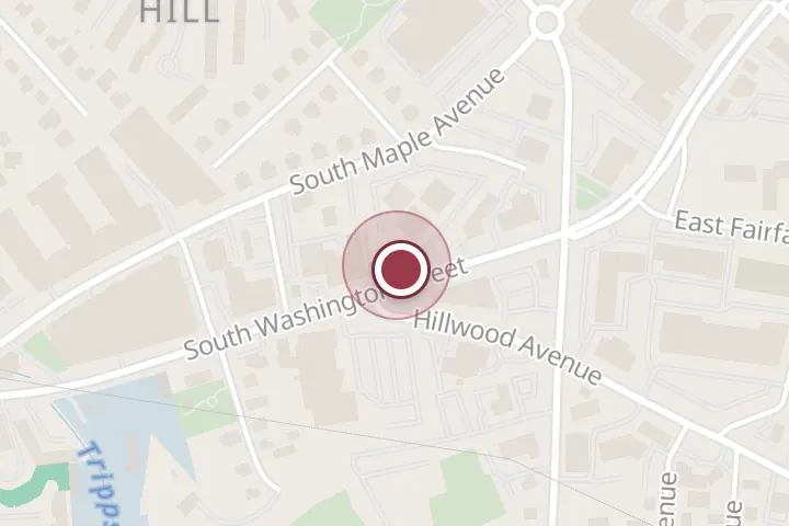 Street map around 400N S Washington St Suite 313, Falls Church, with a pin at Valor Home Roofing