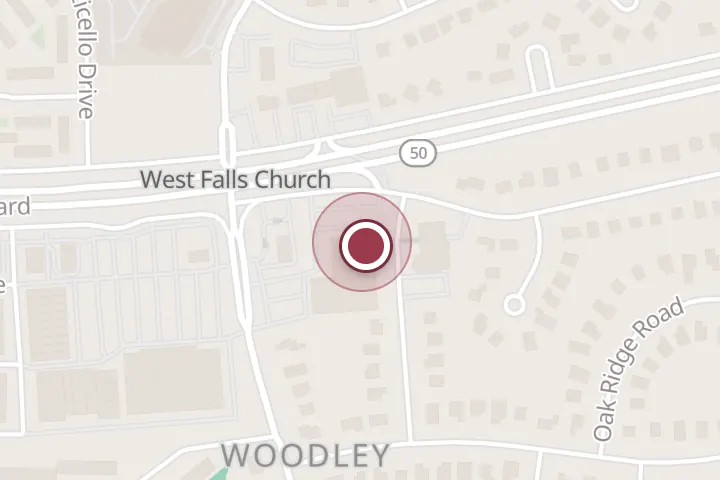 Street map around 3103 Graham Rd, Falls Church, with a pin at Vinh Kee Chinese Restaurant
