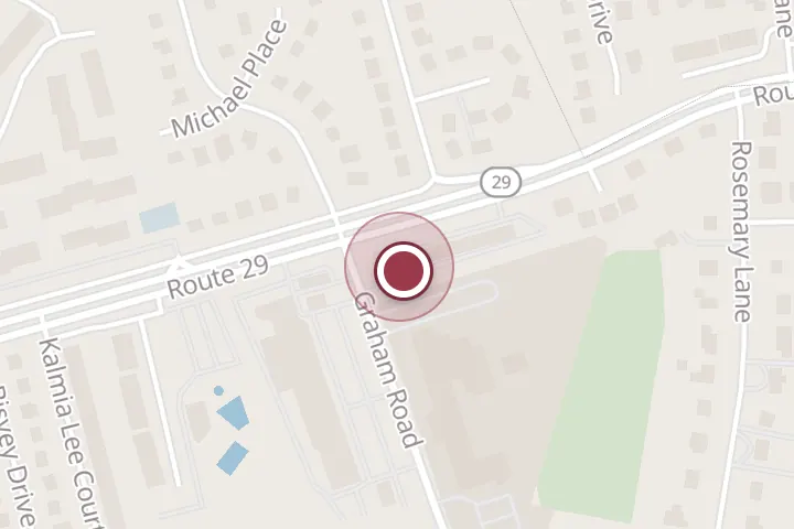 Street map around 7297 Lee Hwy # H, Falls Church, with a pin at Virgina Commonwealth Chiro