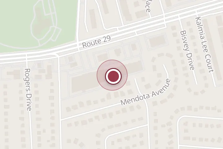 Street map around 7395 Lee Hwy Ste J, Falls Church, with a pin at Vocelli Pizza
