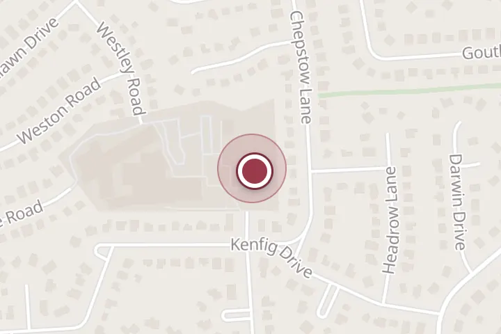Street map around 3200 Westley Rd, Falls Church, with a pin at Westlawn School Site Park