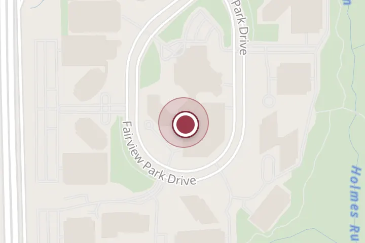 Street map around 3141 Fairview Park Dr Suite C50, Falls Church, with a pin at Yellowstone Landscape