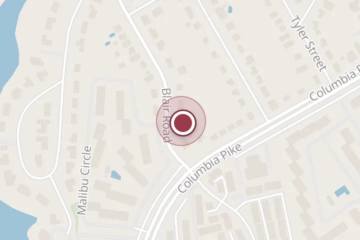 Street map around 3535 Blair Rd, Falls Church, with a pin at Z Bakes