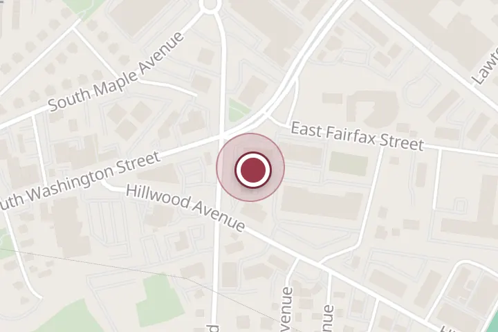 Street map around 105 E Annandale Rd #212, Falls Church, with a pin at Zeman Law Office, PLLC