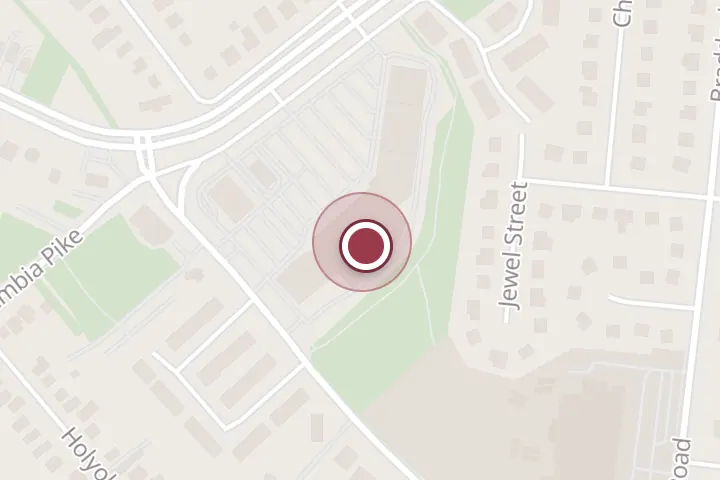 Street map around 6351 Columbia Pike, Falls Church, with a pin at ZENSHI Handcrafted Sushi