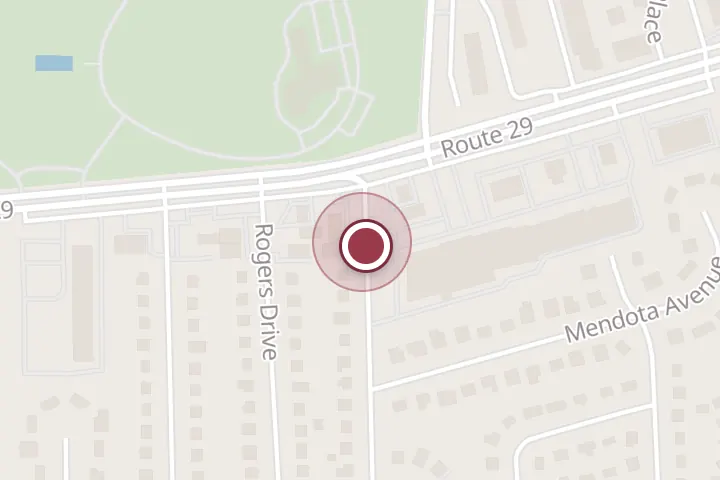 Street map around 7451 US-29, Falls Church, with a pin at ZQ Auto Repair